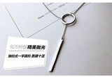 925 Silver Long Circle Necklaces For Women Lady Gift