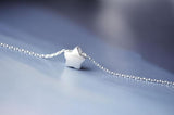 925 Silver Star Necklace Pendant Women Lady Gift