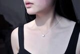 925 Silver Star Necklace Pendant Women Lady Gift