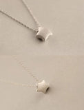 925 Silver Star Necklace Pendant Women Lady Gift