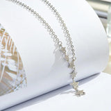 925 Silver Zircon Star Necklace Pendant Women's Silver Jewelry