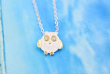 925 Silver Owl Pendant Necklace for Women