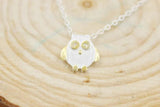925 Silver Owl Pendant Necklace for Women