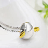 925 Silver Angel Eggs Choker Necklace for Women Wedding Girls Statement Jewelry