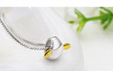 925 Silver Angel Eggs Choker Necklace for Women Wedding Girls Statement Jewelry