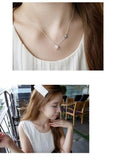 925 Silver Stars Moon Necklace Pendant Women Jewelry