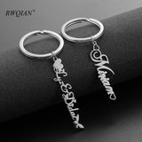 Personalized 18K Stainless Steel Name Keychain Key Ring