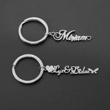 Personalized 18K Stainless Steel Name Keychain Key Ring