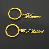 Personalized 18K Stainless Steel Name Keychain Key Ring