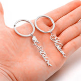 Personalized 18K Stainless Steel Name Keychain Key Ring
