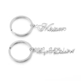 Personalized 18K Stainless Steel Name Keychain Key Ring