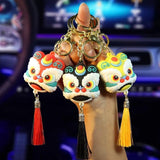 Chinese Lion Dance Doll Keychain Couple Present