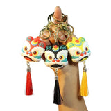 Chinese Lion Dance Doll Keychain Couple Present