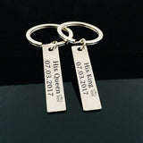 Engraved Crown Keyring Couples Valentine Keychain