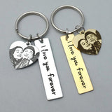 Custom Photo Key Chain Couple Anniversary Gift