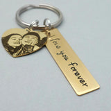 Custom Photo Key Chain Couple Anniversary Gift