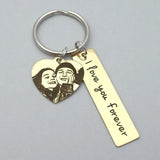 Custom Photo Key Chain Couple Anniversary Gift