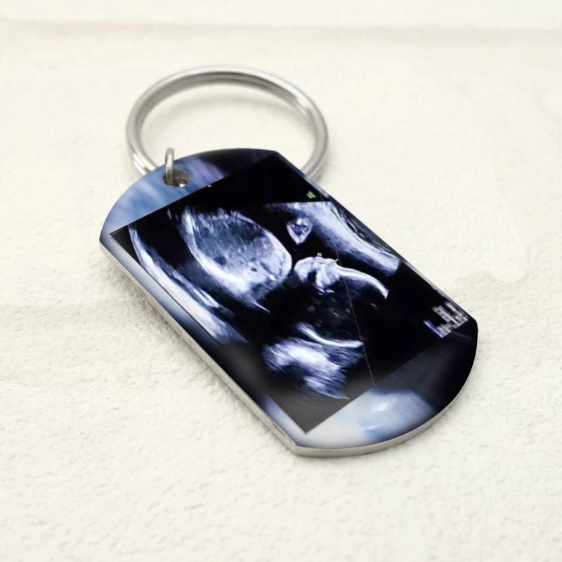 Personalized Sonogram Picture Keychain for Dad