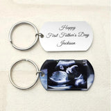 Personalized Sonogram Picture Keychain for Dad