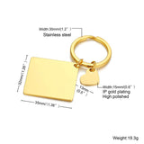 Engraved Calendar Keychain, Date Keychains for Women Anniversary Keychain