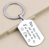 Personalized Papa French Name Key Ring