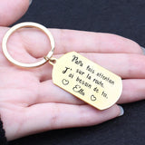 Personalized Papa French Name Key Ring