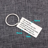 Personalized Uncle Name Key Ring Chain Stainless Steel Car Key Tag
