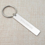 Personalized Number Plate Keychain Car Key Ring Anti-lost Keyring