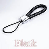 Leather Rope Lanyard Key Chain Hand Woven Key Rings Couple Auto Gift