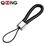 Leather Rope Lanyard Key Chain Hand Woven Key Rings Couple Auto Gift