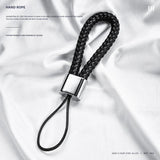 Leather Rope Lanyard Key Chain Hand Woven Key Rings Couple Auto Gift