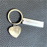 Customized Photo Keychain Stainless Steel Key Ring Gift