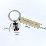 Customized Photo Keychain Stainless Steel Key Ring Gift