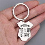 Personalized Data Jewelry Keychain for Parents and Child
