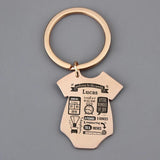 Personalized Data Jewelry Keychain for Parents and Child