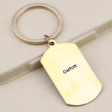 Dog Tag Keychain DIY Text Letter Name Keyring Lover Couples Bag Car Jewelry
