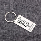 Mother Is Like a Flower - Unique Stainless Steel Keychain & Keyring