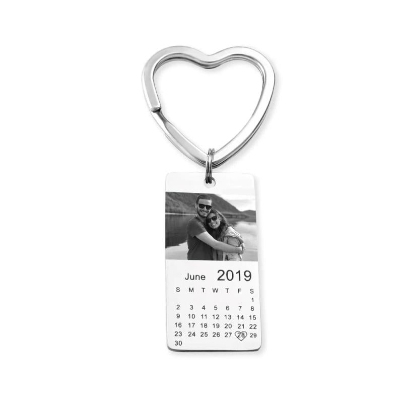 Personalized DIY Photo Keychain Calendar Engraving P