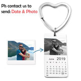 Personalized DIY Photo Keychain Calendar Engraving P