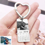 Personalized DIY Photo Keychain Calendar Engraving P