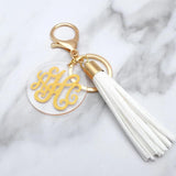 Monogram Initials Keychain Tassel - Bridesmaid Gift