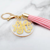 Monogram Initials Keychain Tassel - Bridesmaid Gift