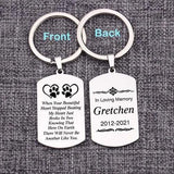 Personalized Memorial Keychain with Life Years, Name Keyrings