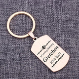 Personalized Memorial Keychain with Life Years, Name Keyrings