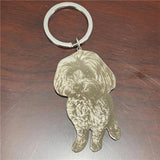Personalized Stainless Steel Pet Photo Necklace Keychain