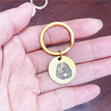 Personalized Stainless Steel Pet Photo Necklace Keychain