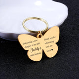 Personalized Butterfly Keychain Engraved Birthday Gift Keychain