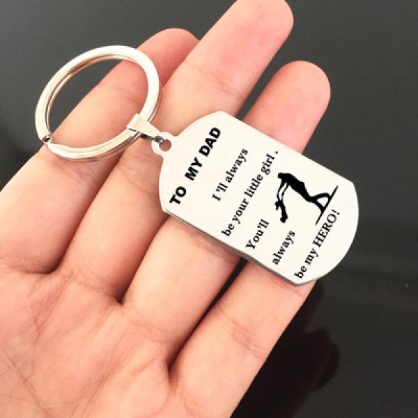 Engraved Keyring Jewelry Tag Stainless Keychain