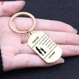 Engraved Keyring Jewelry Tag Stainless Keychain