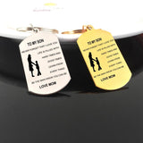 Engraved Keyring Jewelry Tag Stainless Keychain